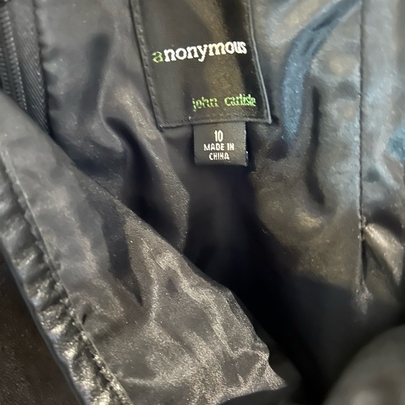 Black genuine leather skirt - Picture 2 of 3